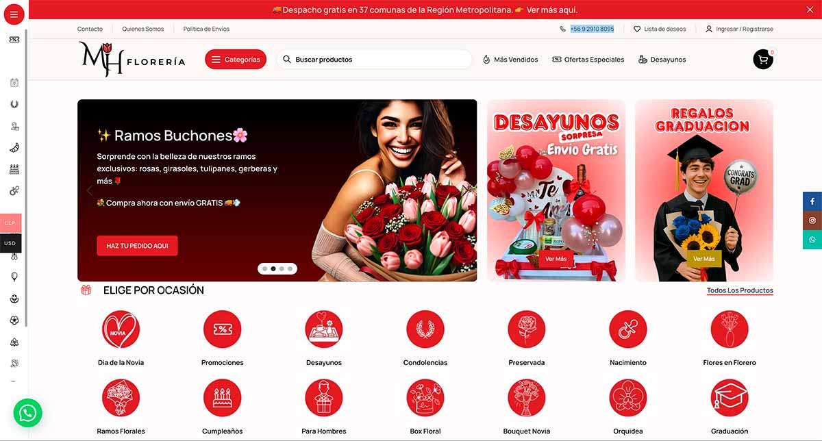 Envío de flores con entrega el mismo día