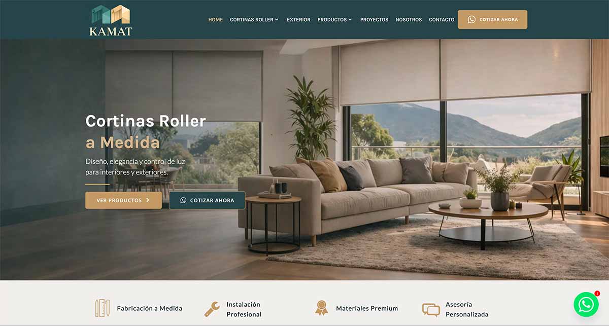 Venta de cortinas roller en Chile