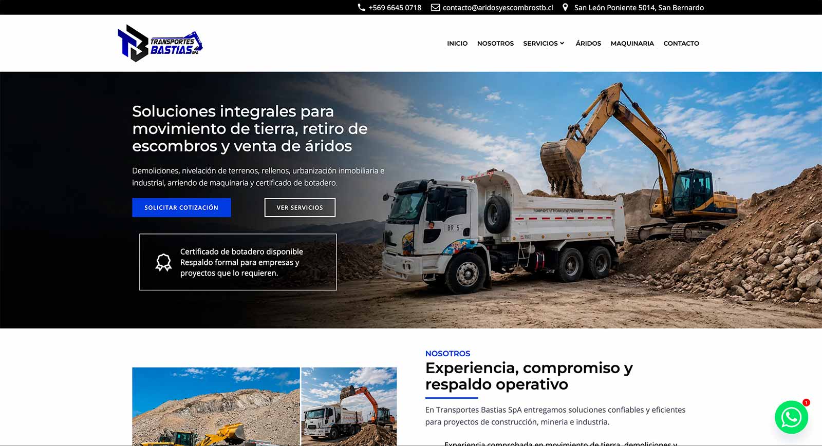 Venta de arena en Santiago
